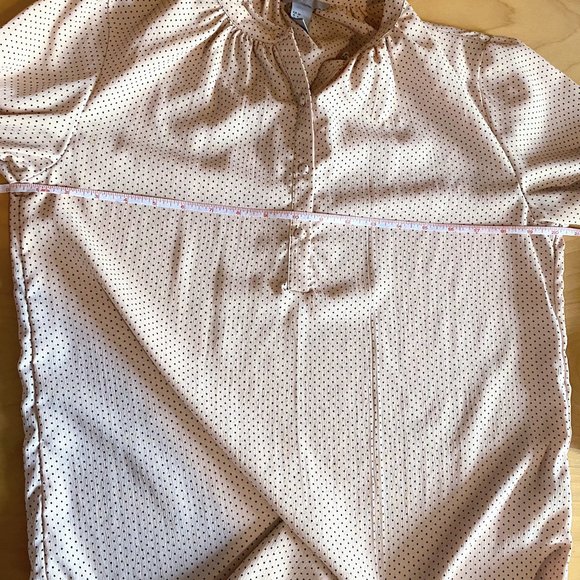 NWOT H&M Size 4 Pastel Pink Button Dotted Blouse - Picture 10 of 11